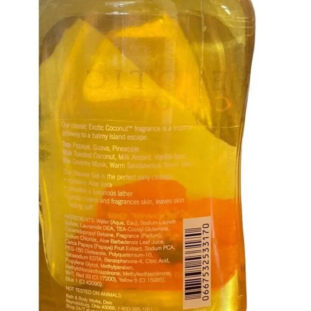 Bath & Body Works Exotic Coconut Shower Gel 10 Fl Oz Tropical Scent New Sealed - Picture 11 of 12